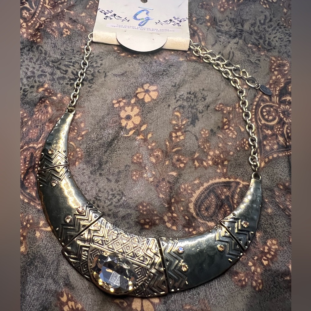 Boho Style Brass Necklace